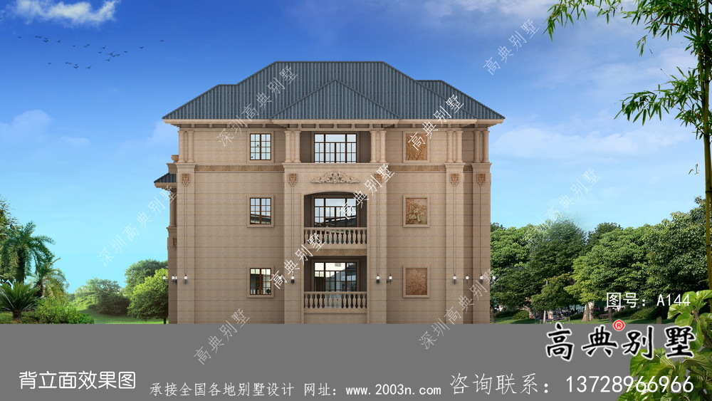 鄉(xiāng)村意大利風(fēng)格三層歐式別墅設(shè)計圖大全