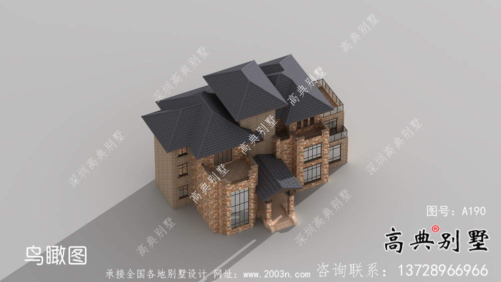 三層歐式風(fēng)格新農(nóng)村別墅設(shè)計(jì)圖