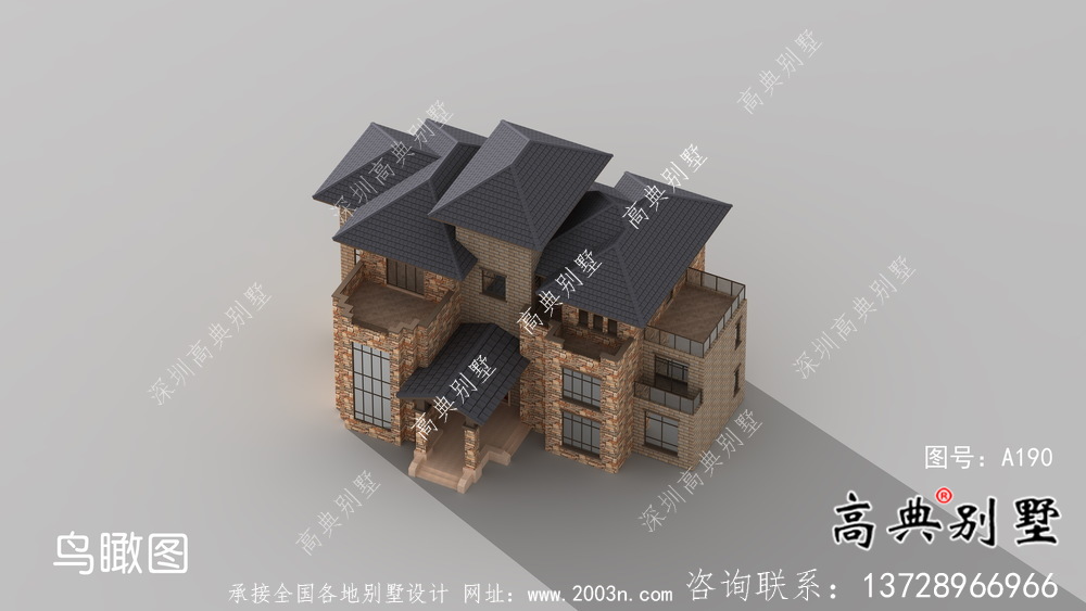 三層歐式風(fēng)格新農(nóng)村別墅設(shè)計(jì)圖
