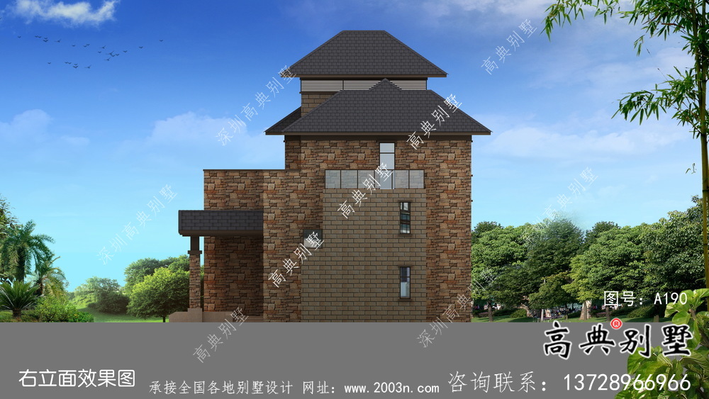 三層歐式風(fēng)格新農(nóng)村別墅設(shè)計(jì)圖