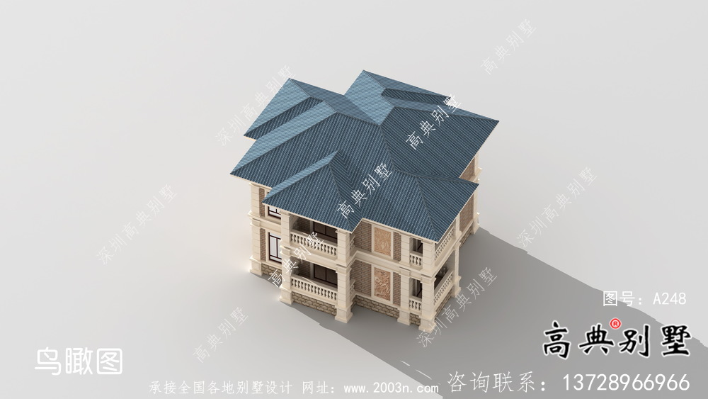 農(nóng)村小型二層歐式別墅設(shè)計圖紙帶車庫