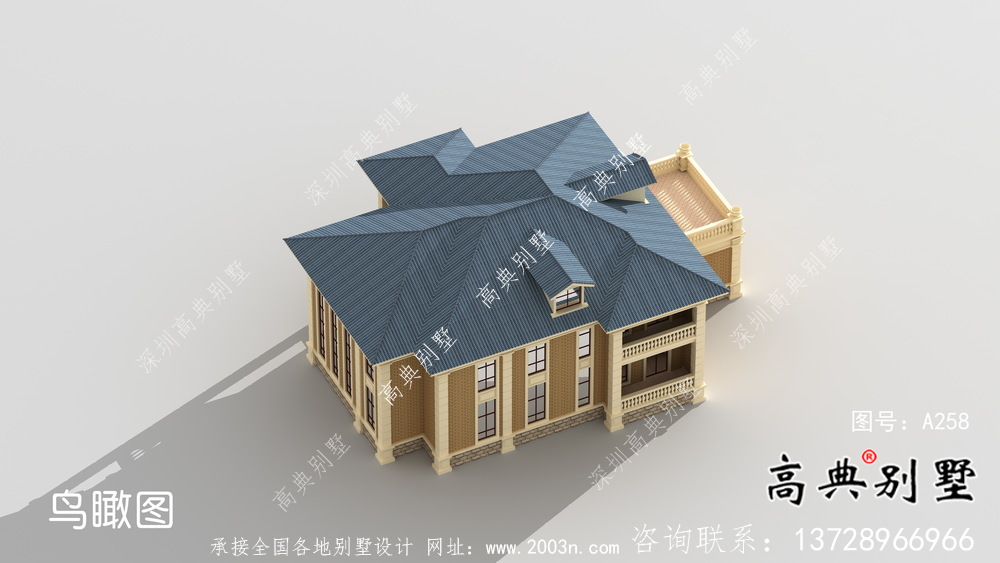 法式風(fēng)格二層復(fù)式別墅設(shè)計(jì)圖紙