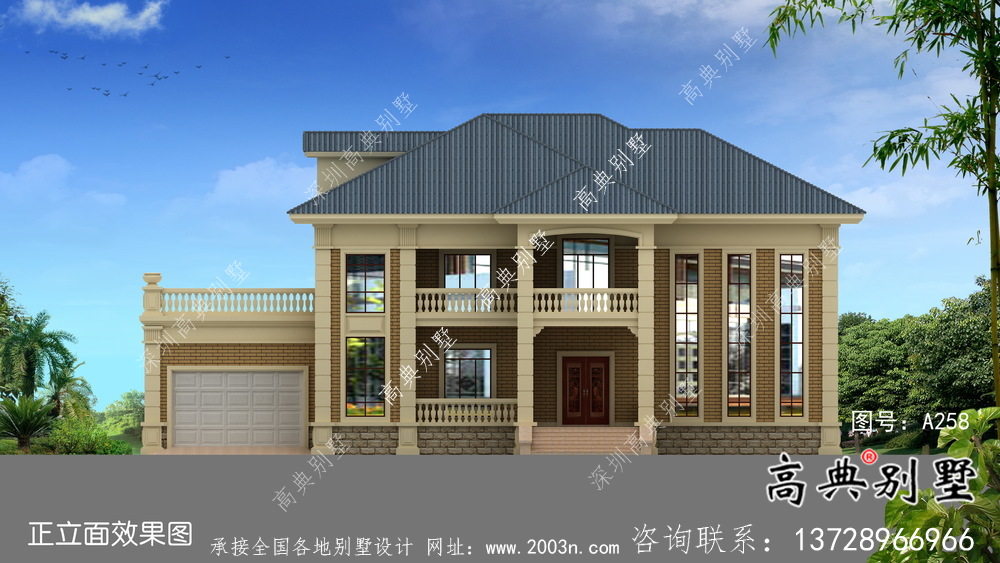 法式風(fēng)格二層復(fù)式別墅設(shè)計(jì)圖紙