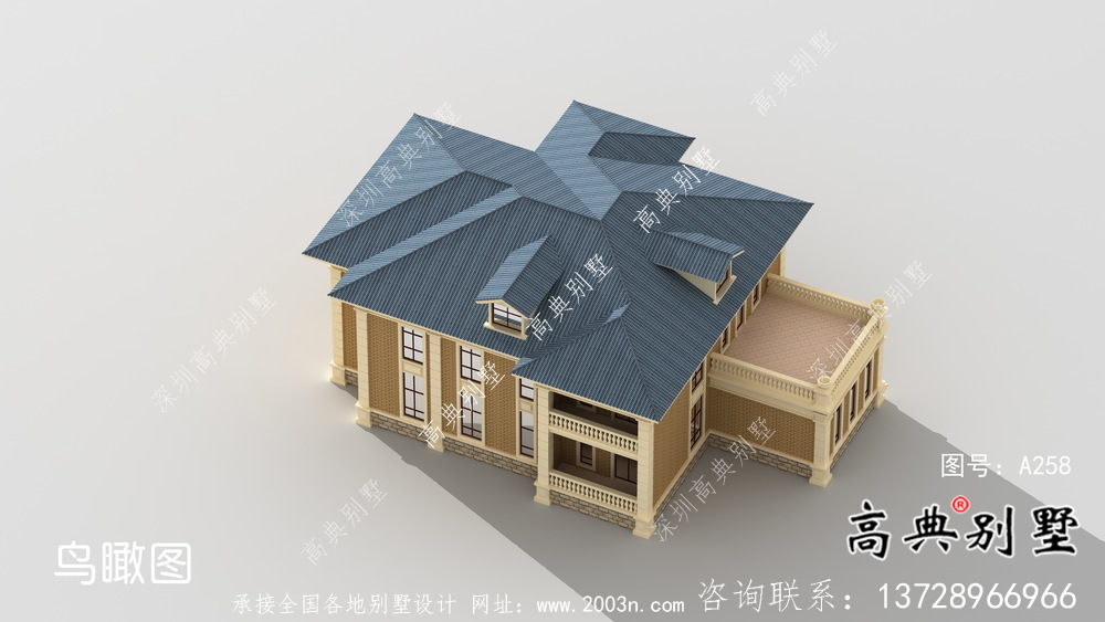 法式風(fēng)格二層復(fù)式別墅設(shè)計(jì)圖紙