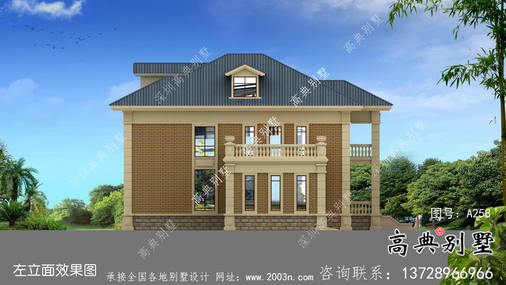 法式風(fēng)格二層復(fù)式別墅設(shè)計(jì)圖紙