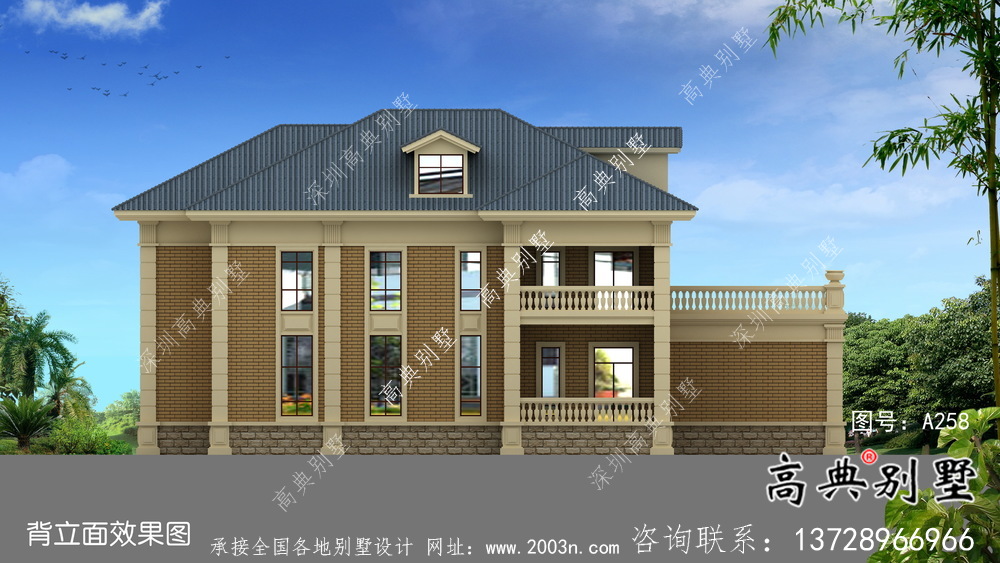 法式風(fēng)格二層復(fù)式別墅設(shè)計(jì)圖紙