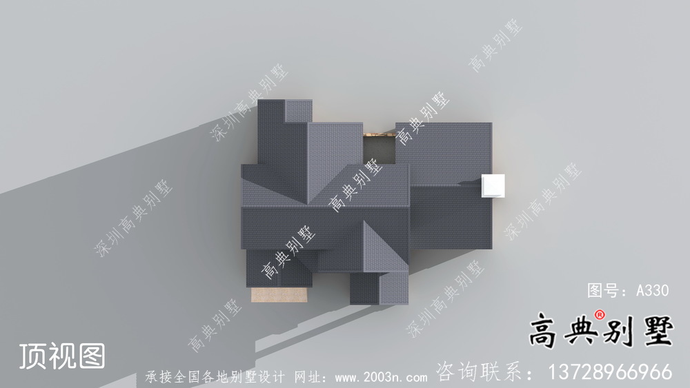 二層時尚坡屋頂美式別墅設(shè)計圖全套