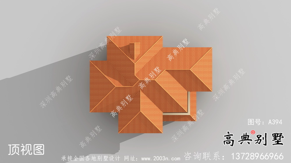 農(nóng)村二層歐式別墅效果圖
