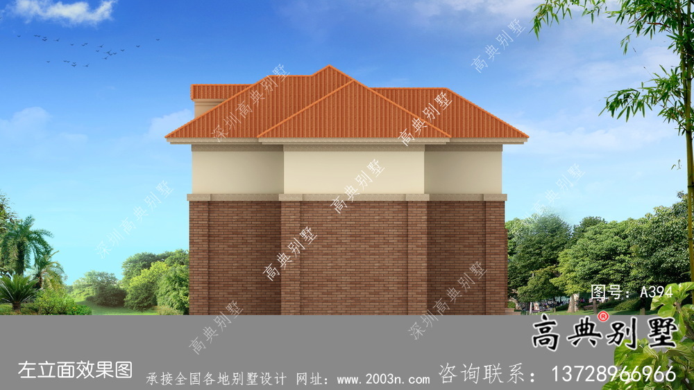 農(nóng)村二層歐式別墅效果圖