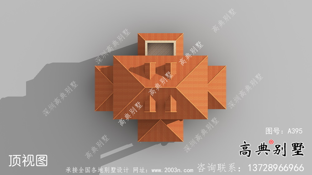 最新歐式別墅二層設計外觀效果圖