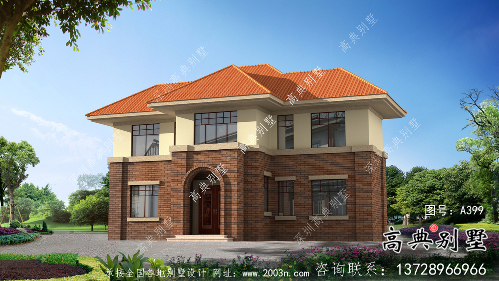 歐式二層農(nóng)村別墅設(shè)計(jì)圖紙