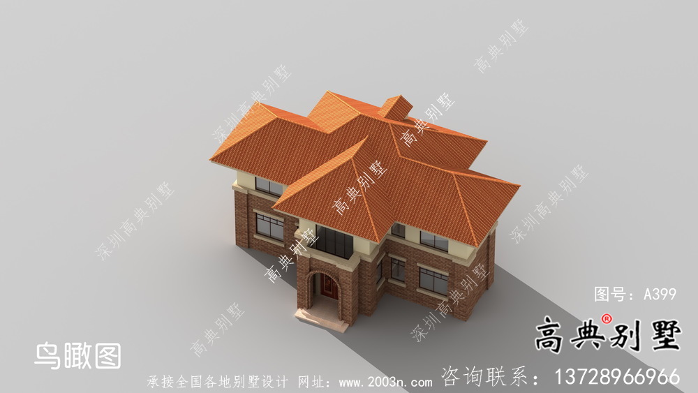 歐式二層農(nóng)村別墅設(shè)計(jì)圖紙
