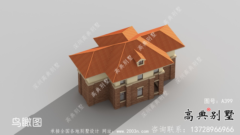 歐式二層農(nóng)村別墅設(shè)計(jì)圖紙