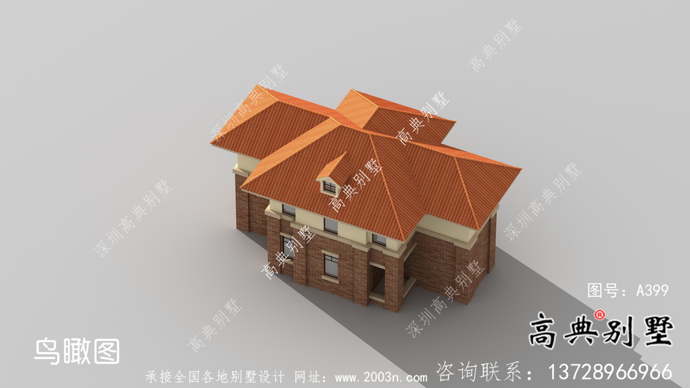 歐式二層農(nóng)村別墅設(shè)計(jì)圖紙