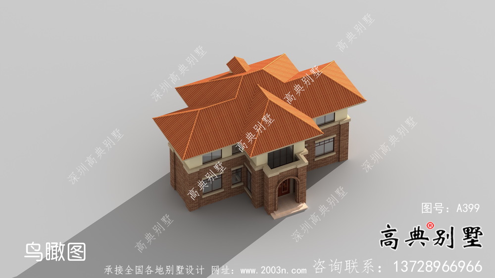 歐式二層農(nóng)村別墅設(shè)計(jì)圖紙