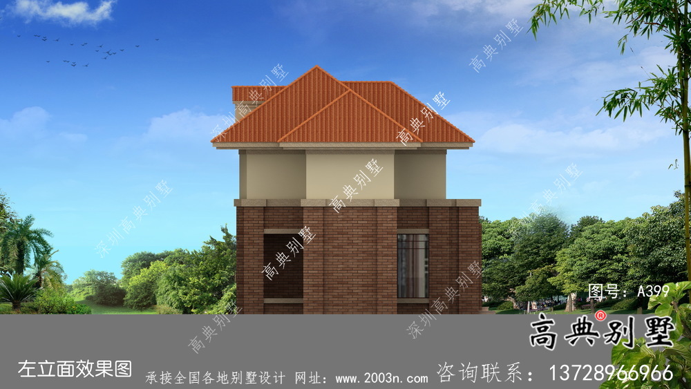 歐式二層農(nóng)村別墅設(shè)計(jì)圖紙