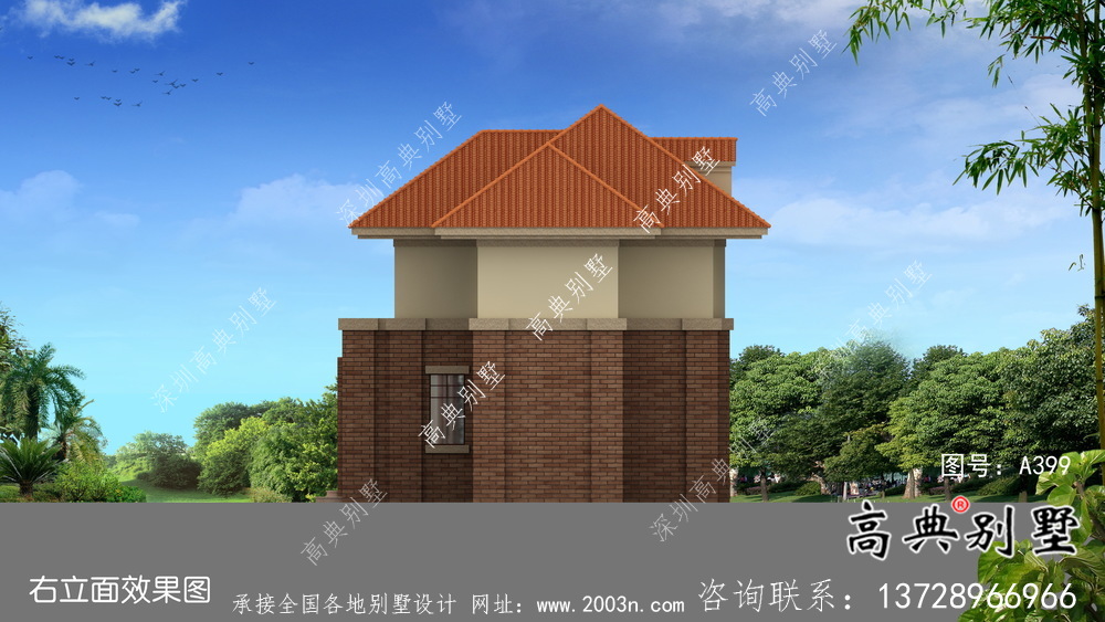歐式二層農(nóng)村別墅設(shè)計(jì)圖紙