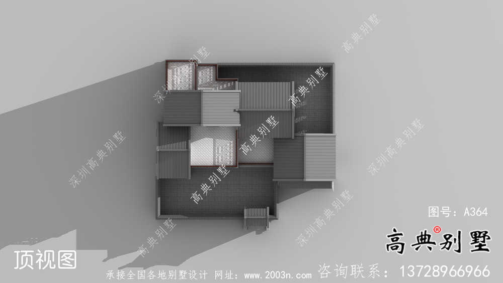 美觀二層中式別墅設(shè)計(jì)效果圖紙