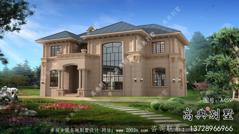 經(jīng)濟(jì)實(shí)用獨(dú)棟二層別墅全套建筑戶型圖