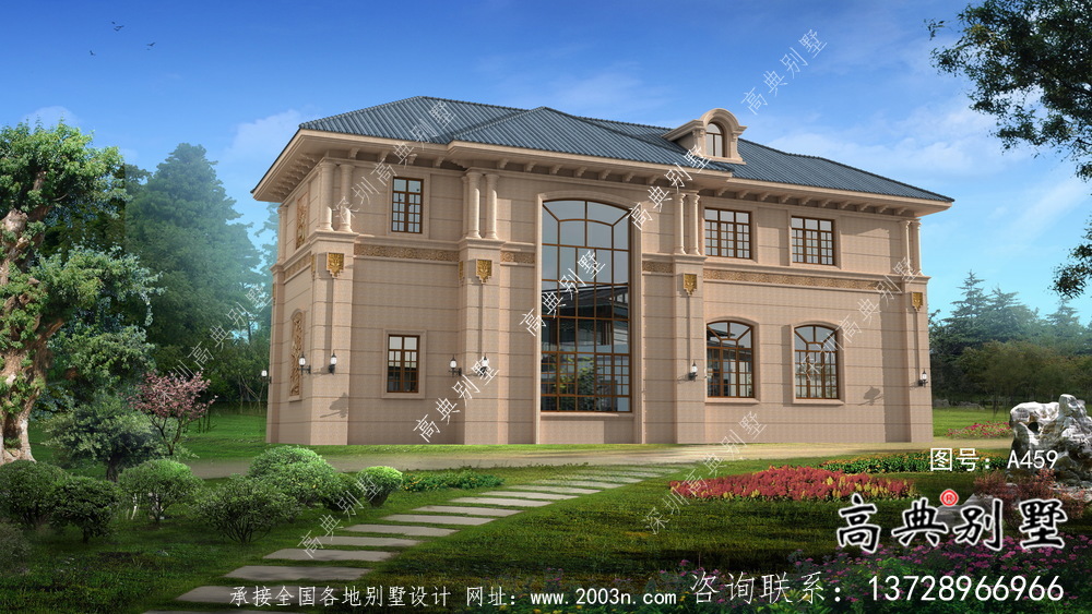 經(jīng)濟(jì)實(shí)用獨(dú)棟二層別墅全套建筑戶型圖