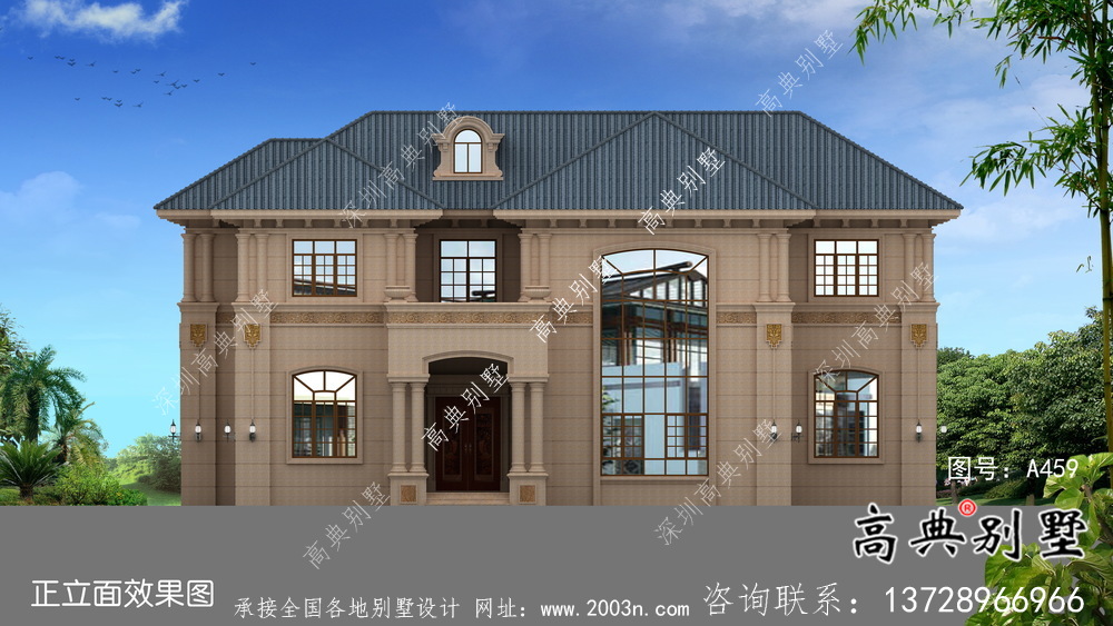 經(jīng)濟(jì)實(shí)用獨(dú)棟二層別墅全套建筑戶型圖