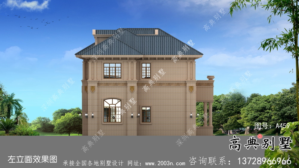 經(jīng)濟(jì)實(shí)用獨(dú)棟二層別墅全套建筑戶型圖