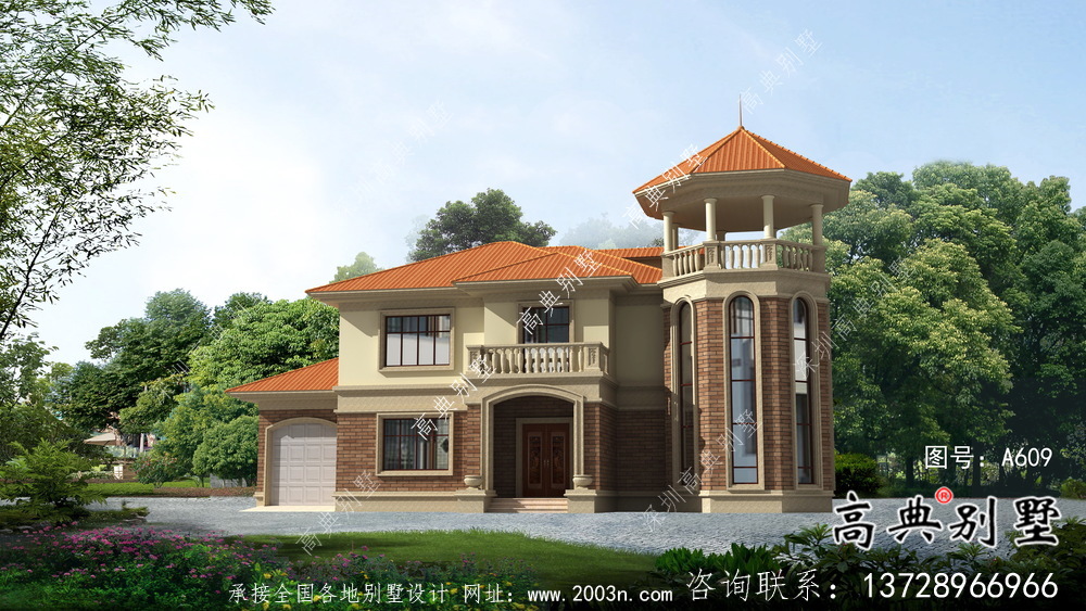 農(nóng)村自建復(fù)式二層歐式別墅設(shè)計圖紙及施工圖