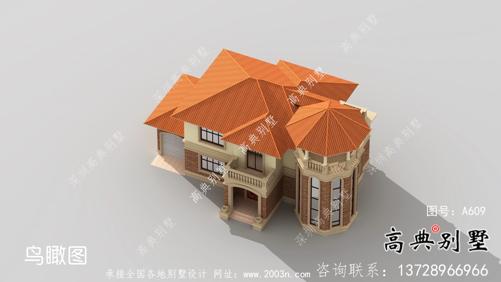 農(nóng)村自建復(fù)式二層歐式別墅設(shè)計圖紙及施工圖