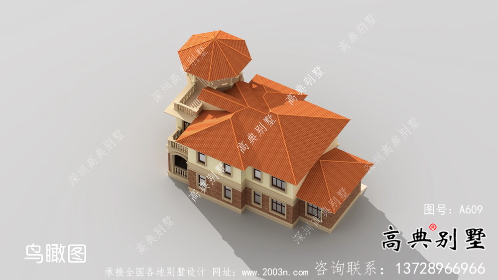 農(nóng)村自建復(fù)式二層歐式別墅設(shè)計圖紙及施工圖