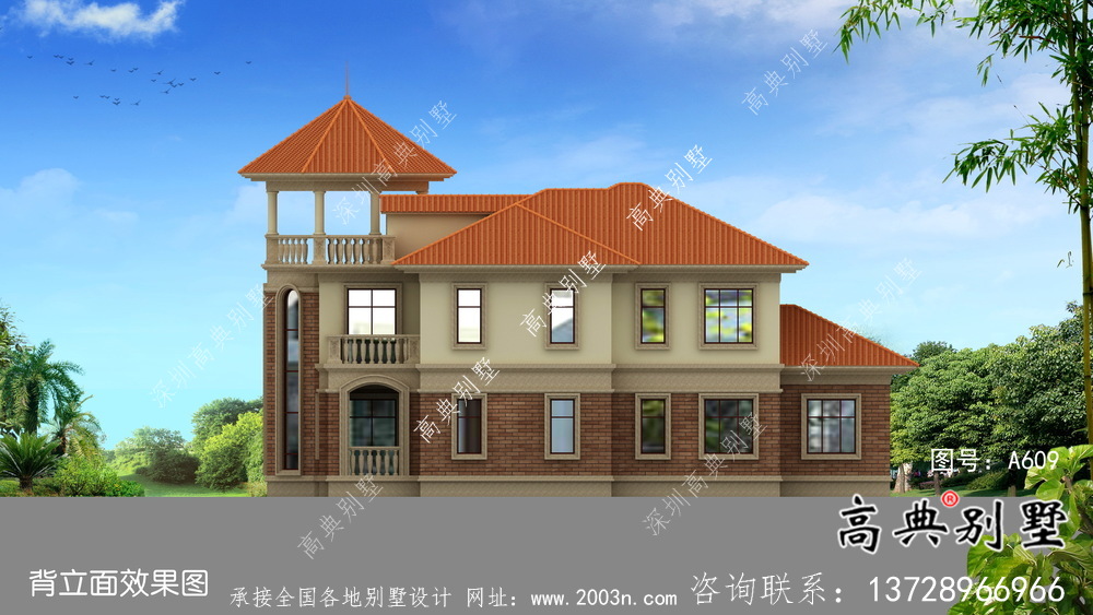 農(nóng)村自建復(fù)式二層歐式別墅設(shè)計圖紙及施工圖