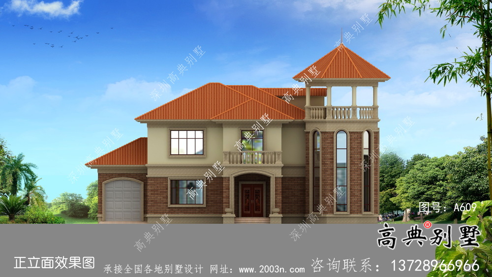 農(nóng)村自建復(fù)式二層歐式別墅設(shè)計圖紙及施工圖