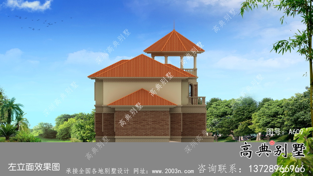 農(nóng)村自建復(fù)式二層歐式別墅設(shè)計圖紙及施工圖