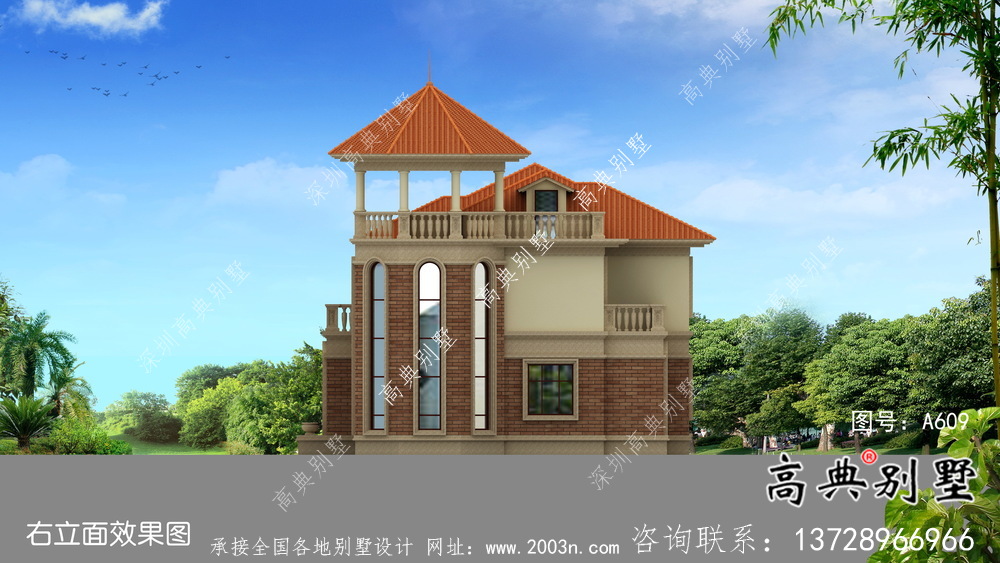 農(nóng)村自建復(fù)式二層歐式別墅設(shè)計圖紙及施工圖