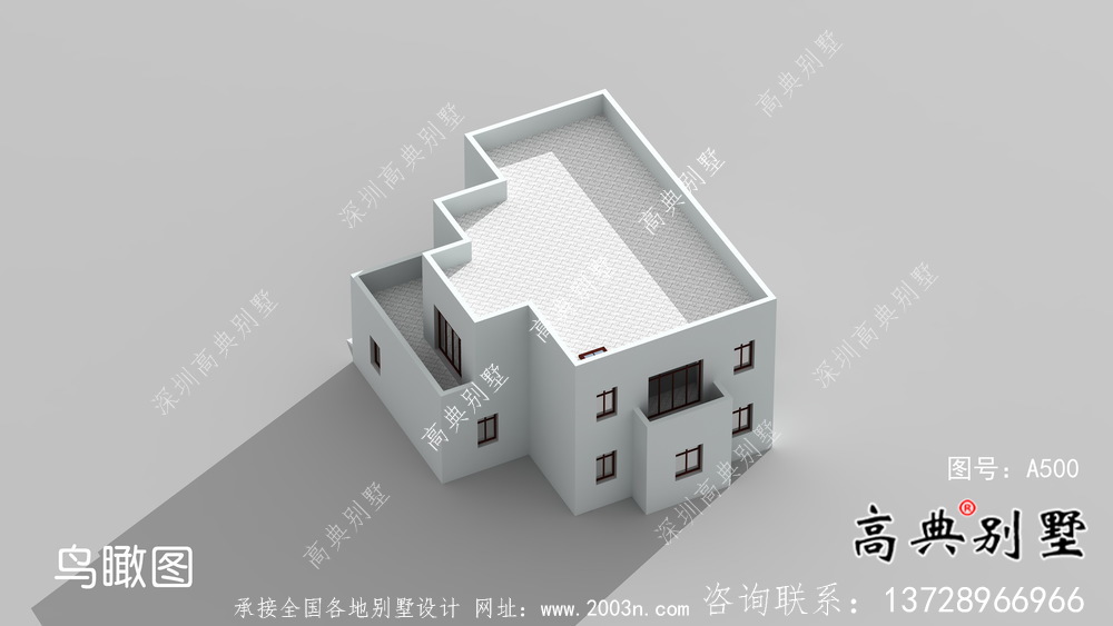簡單大氣二層帶車庫別墅設(shè)計圖紙