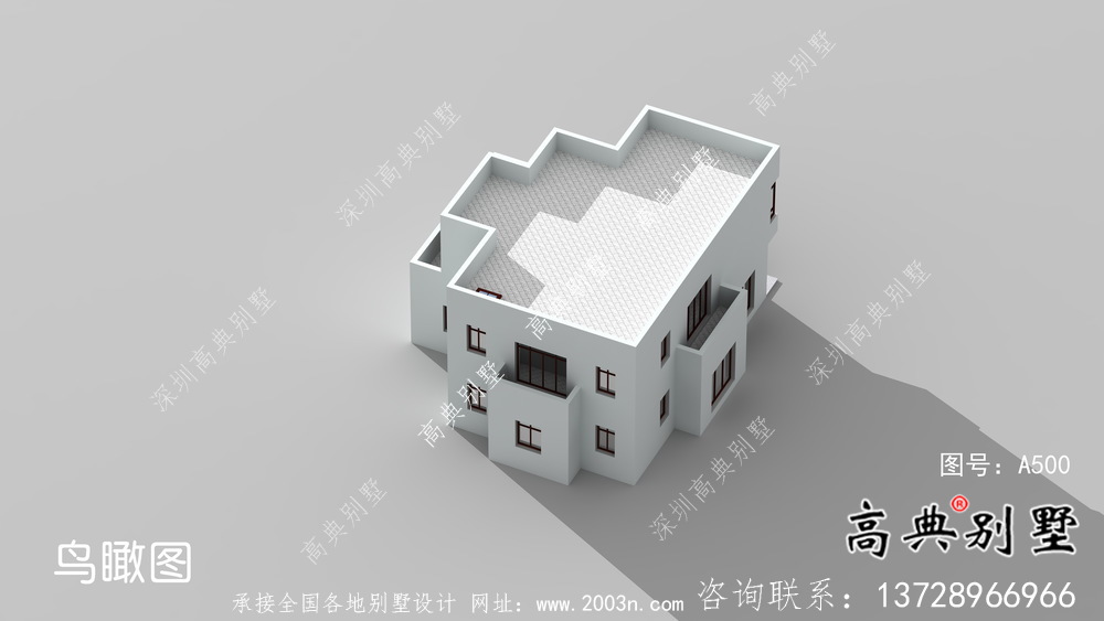 簡單大氣二層帶車庫別墅設(shè)計圖紙