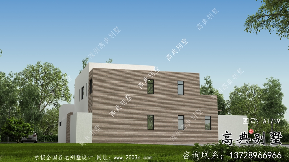 鄉(xiāng)村帶陽(yáng)臺(tái)二層別墅房子整套設(shè)計(jì)圖紙