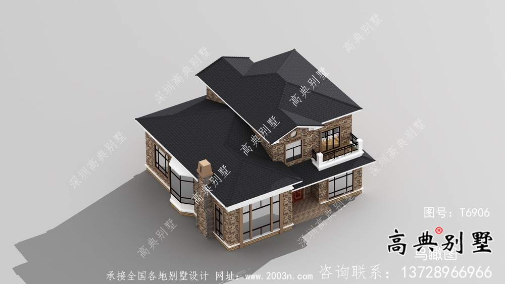 二層歐式風(fēng)格帶車庫的農(nóng)村別墅設(shè)計(jì)圖結(jié)構(gòu)圖