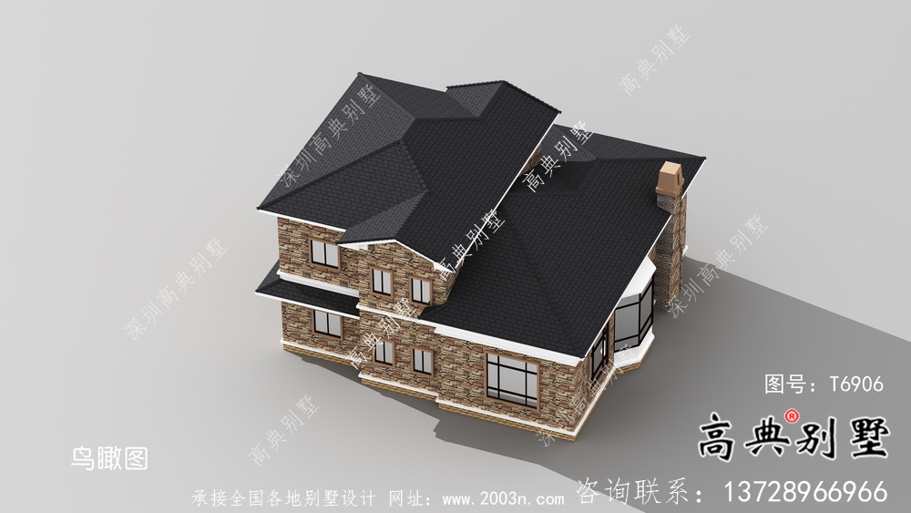 二層歐式風(fēng)格帶車庫的農(nóng)村別墅設(shè)計(jì)圖結(jié)構(gòu)圖