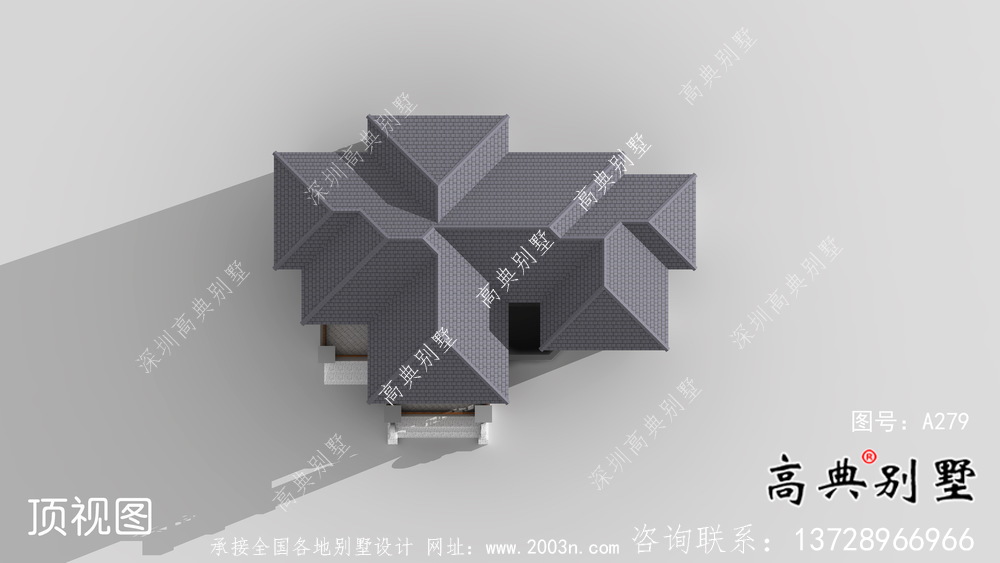 清新中式別墅，新中式自建別墅設(shè)計(jì)圖（效果圖）