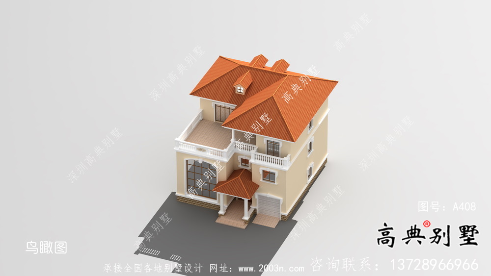 農(nóng)村復(fù)式三層歐式別墅全套設(shè)計(jì)圖紙