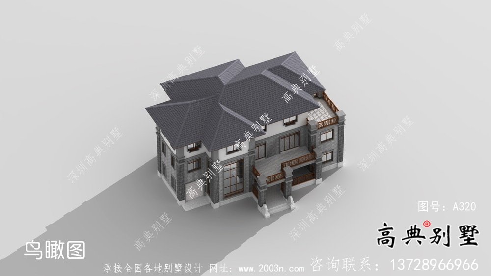 中式別墅三層別墅設計圖紙及設計效果圖