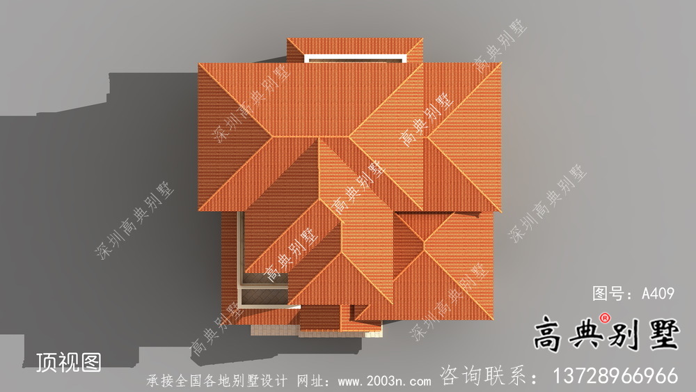 一套農(nóng)村復式三層歐式別墅設計圖紙