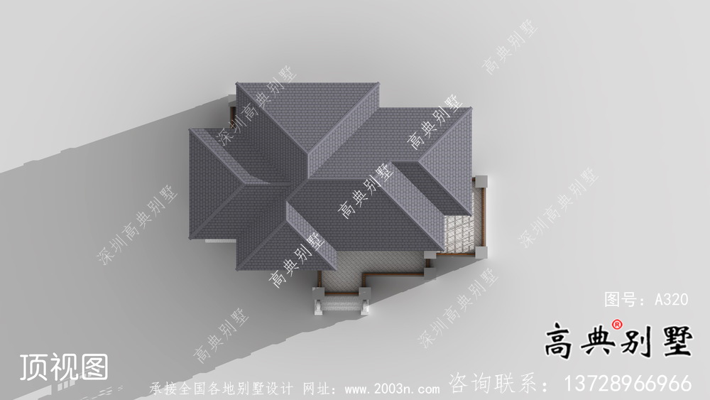 中式別墅三層別墅設計圖紙及設計效果圖