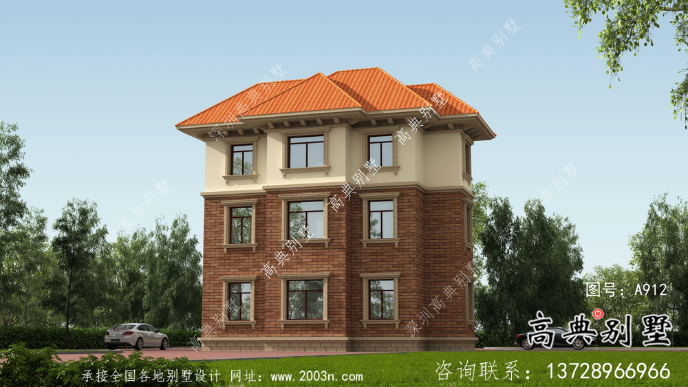 復(fù)式經(jīng)典三層歐式別墅設(shè)計圖紙