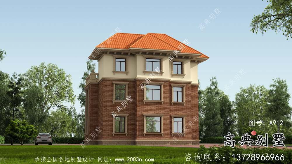 復(fù)式經(jīng)典三層歐式別墅設(shè)計圖紙