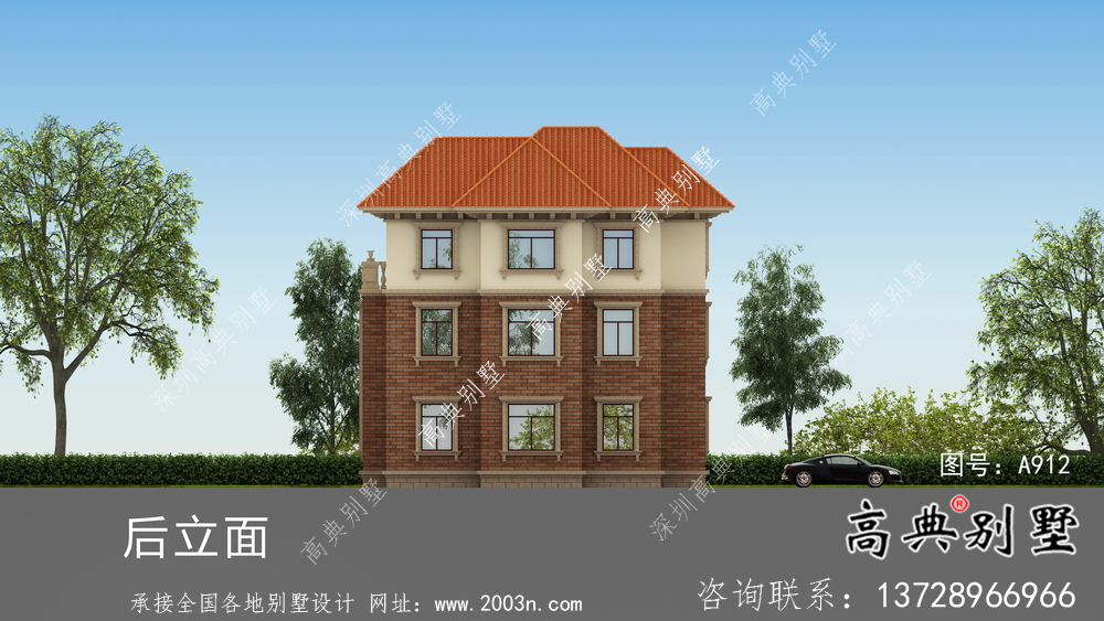 復(fù)式經(jīng)典三層歐式別墅設(shè)計圖紙