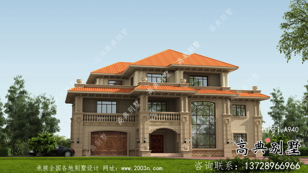 經(jīng)濟(jì)適用的歐式三層別墅設(shè)計(jì)圖