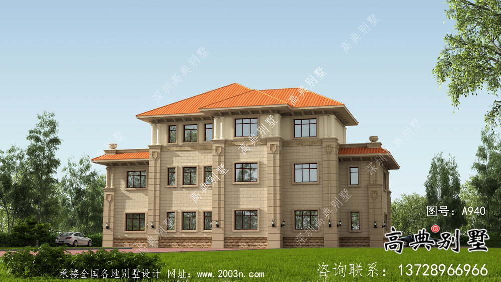 經(jīng)濟(jì)適用的歐式三層別墅設(shè)計(jì)圖
