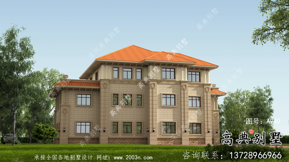 經(jīng)濟(jì)適用的歐式三層別墅設(shè)計(jì)圖