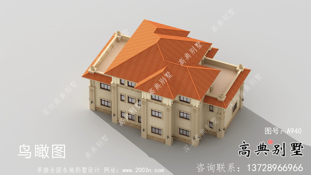 經(jīng)濟(jì)適用的歐式三層別墅設(shè)計(jì)圖
